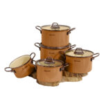 Emajlirani set posuđa sa poklopcima 10/1 - Asya